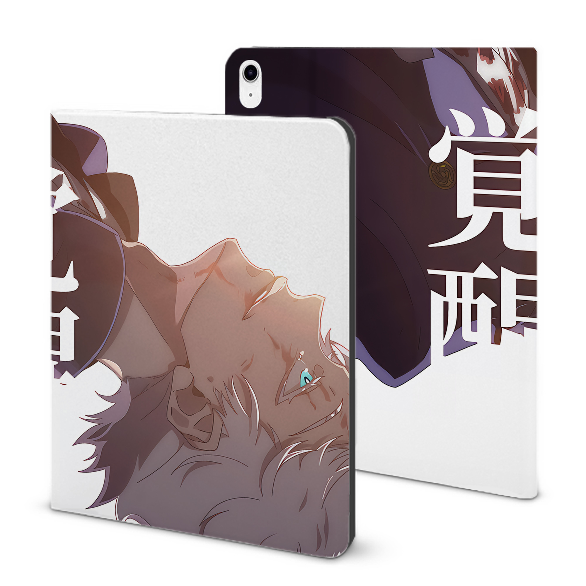 （画像用） 呪術廻戦 Jujutsu Kaisen IPad ケース ブック型 PUレザー TPU 耐衝撃 軽量 薄型 ペン収納なし 全面保護 IPad 各モデル対応